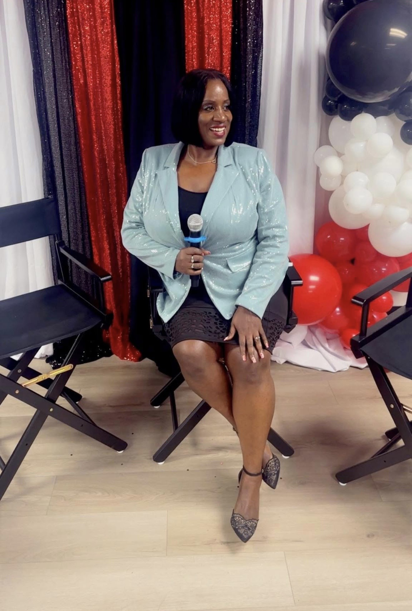 Tinzley Bradford hosting a panel conversation
